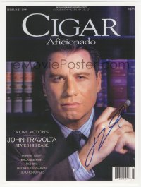 2j0032 JOHN TRAVOLTA signed 9x12 REPRO photo 2000s portrait used on the cover of Cigar Aficionado!