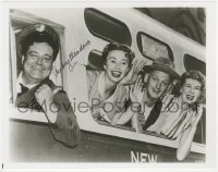 2j0187 AUDREY MEADOWS signed 8x10 REPRO still 1980s on bus with Gleason & Honeymooners co-stars!
