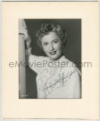 2j0023 BARBARA STANWYCK matted signed 7x9 REPRO still 1980s great portrait ready to frame!