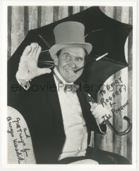 2j0203 BURGESS MEREDITH signed 8x10 REPRO still 1970s close up as The Penguin from TV's Batman!