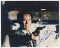2j0213 CLINT EASTWOOD signed 8x10 REPRO color still 1990s with .44 Magnum gun as Dirty Harry!