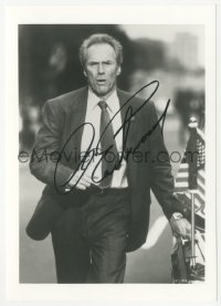 2j0092 CLINT EASTWOOD signed 5x7 REPRO still 2000s as a secret service agent from In the Line of Fire!