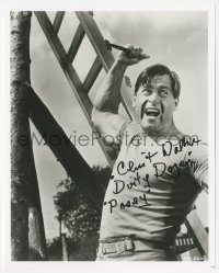 2j0214 CLINT WALKER signed 8x10 REPRO still 1980s crazed c/u as Posey with knife in The Dirty Dozen!