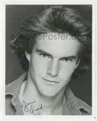 2j0223 DENNIS QUAID signed 8x10 REPRO still 1980s super close youthful portrait with windswept hair!