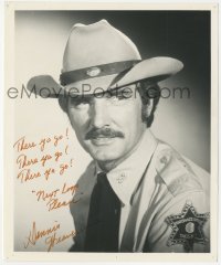 2j0224 DENNIS WEAVER signed 8x10 REPRO photo 1980s great portrait as U.S. Marshal Sam McCloud!