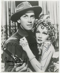 2j0093 DESTRY RIDES AGAIN signed 7.5x9.25 REPRO still 1980s by Marlene Dietrich AND James Stewart!