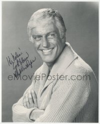 2j0225 DICK VAN DYKE signed 8x10 REPRO still 1980s great close up wearing sweater & smiling big!