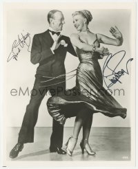2j0243 FRED ASTAIRE/GINGER ROGERS signed 8x10 REPRO still 1980s wonderful full-length dancing image!