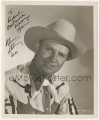 2j0246 GENE AUTRY signed 8x10 REPRO still 1984 great portrait of the famous singing cowboy star!