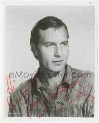 2j0249 GEORGE MONTGOMERY signed 8x10 REPRO still 1985 he also signed the included order form!