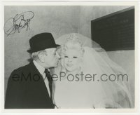 2j0250 GEORGE RAFT signed 8x10 REPRO still 1970s great c/u with Mae West in wedding gown in Sextette!