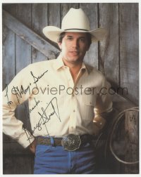 2j0127 GEORGE STRAIT signed color 8x10 REPRO photo 1990s great portrait of the country singer!