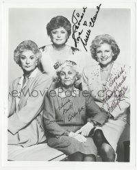 2j0255 GOLDEN GIRLS signed 8x10 REPRO photo 1980s by Betty White, Rue McClanahan, AND Estelle Getty!