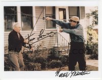 2j0258 GRUMPIER OLD MEN signed 8x10 REPRO color photo 1995 by BOTH Jack Lemmon AND Walter Matthau!