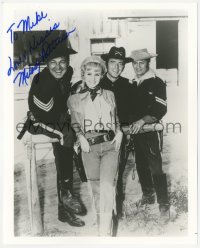 2j0319 MELODY PATTERSON signed 8x10 REPRO still 1990s great portrait with her F Troop co-stars!