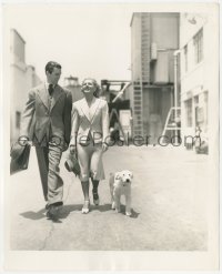2j1810 MR. SMITH GOES TO WASHINGTON candid 8.25x10 still 1939 Stewart & Arthur with dog by Schafer!