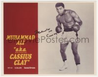 2j0142 MUHAMMAD ALI signed color 8x10 REPRO photo 1990s lobby card image from a.k.a Cassius Clay!