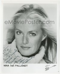 2j0325 NINA VAN PALLANDT signed 8x10 REPRO still 1980s great portrait of the pretty actress/singer!