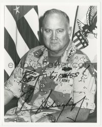 2j0326 NORMAN SCHWARZKOPF JR. signed 8x10 REPRO photo 1990s the U.S. Army general in uniform!