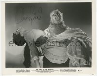2j0327 OLIVER REED signed 8x10 REPRO still 1980s best c/u holding girl in The Curse of the Werewolf!