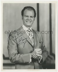 2j0332 PAUL HARVEY signed 8x10 REPRO still 1980s smiling portrait of the ABC News Radio broadcaster!