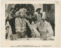 2j1827 PRIVATE LIFE OF HENRY VIII 8x10.25 still 1933 King Charles Laughton & Binnie Barnes at table!