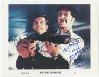 2j0099 RICHARD KIEL signed color 8.5x11 REPRO photo 1980s as Jaws w/ Moore as Bond, Spy Who Loved Me!