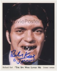 2j0149 RICHARD KIEL signed color 8x10 REPRO photo 2000s portrait of Jaws in The Spy Who Loved Me!