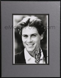 2j0017 ROB LOWE signed 8x10 still in 11x14 display 1990s smiling portrait ready to hang on you wall!