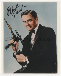 2j0151 ROBERT VAUGHN signed color 8x10 REPRO photo 2000s as Napoleon Solo in The Man from U.N.C.L.E.!