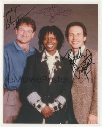 2j0154 ROBIN WILLIAMS/WHOOPI GOLDBERG/BILLY CRYSTAL signed color 8x10 REPRO photo 1990s by ALL THREE!