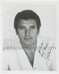 2j0351 ROCK HUDSON signed 8x10 REPRO still 1980s great portrait in sweater showing his chest hair!