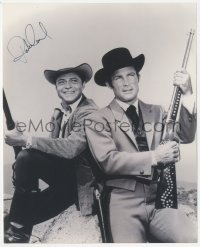 2j0348 ROBERT CONRAD signed 8x10 REPRO still 1980s portrait with Ross Martin in TV's Wild Wild West!