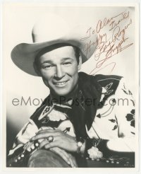 2j0354 ROY ROGERS signed 8x10 REPRO photo 1980s great portrait of the singing cowboy legend!