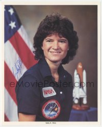 2j0158 SALLY RIDE signed color 8x10 REPRO photo 1990s NASA, the first American woman in space!