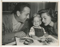 2j1845 SIROCCO candid 8x10 key book still 1951 Humphrey Bogart, Lauren Bacall & their son by Lippman!