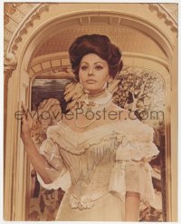 2j0161 SOPHIA LOREN signed color 8x10 REPRO photo 1990s great close up in beautiful dress & pearls!