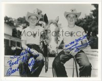 2j0365 SPIN & MARTY signed 8x10 REPRO still 1980s by young cowboys David Stollery AND Tim Considine!
