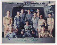 2j0366 STAR TREK signed 8x10 REPRO color photo 1990s by Roddenberry, Shatner, Nimoy and EIGHT others