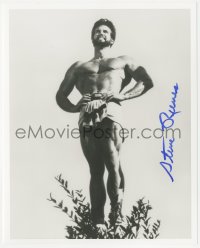 2j0370 STEVE REEVES signed 8x10 REPRO still 1990s full-length showing off his incredible physique!