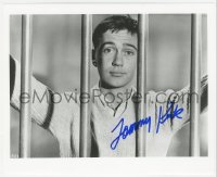 2j0380 TOMMY KIRK signed 8x10 REPRO still 1980s great close portrait looking sad behind prison bars!