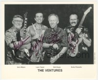 2j0384 VENTURES signed 8x10 REPRO photo 1983 by Don Wilson, Bob Bogle, Leon Taylor AND Nokie Edwards!