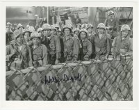 2j0386 WALLY CASSELL signed 8x10 REPRO still 1980s with John Wayne & soldiers in Sands of Iwo Jima!