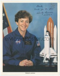 2j0166 WENDY B. LAWRENCE signed color 8x10 REPRO photo 1990s NASA astronaut, reach for the stars!