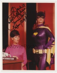 2j0169 YVONNE CRAIG signed color 8x10 REPRO photo 2000s in costume as sexy Batgirl by secretary!
