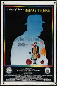 2j0978 BEING THERE style B 1sh 1980 silhouette of Peter Sellers, directed by Hal Ashby!