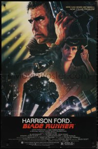 2j0989 BLADE RUNNER NSS style 1sh 1982 Ridley Scott sci-fi classic, art of Harrison Ford by Alvin!