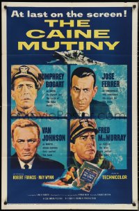 2j0996 CAINE MUTINY 1sh 1954 art of Humphrey Bogart, Jose Ferrer, Van Johnson & Fred MacMurray!