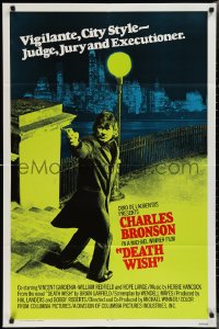 2j1021 DEATH WISH int'l 1sh 1974 vigilante Charles Bronson is the judge, jury & executioner!