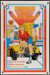 2j1022 DEBBIE DOES LAS VEGAS 1sh 1982 Ray Dennis Steckler, art of gambling casino & Debbie Truelove!